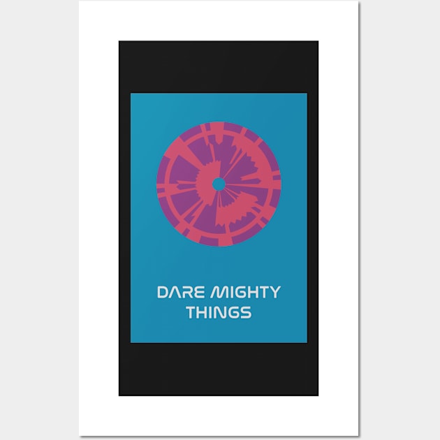 JPL/NASA Perseverance Parachute "Dare Mighty Things" Poster #3 Wall Art by Walford-Designs